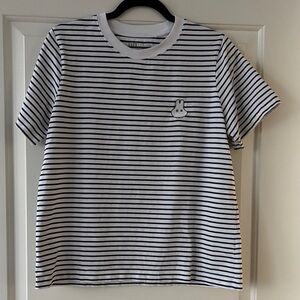 Uniqlo Miffy’s Stories Striped Cotton Crewneck T-Shirt in Black and White